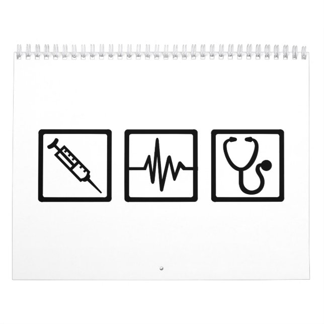 Medical equipment stethoscope syringe calendar (Cover)