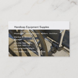 Medical Equipment Supply Business Cards