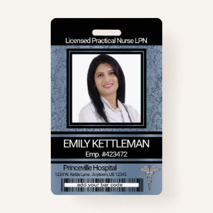 Medical Field Photo Badge - Blue ID Badge