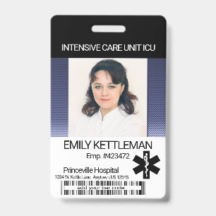 Medical Field Photo Badge - Dark Blue ID Badge
