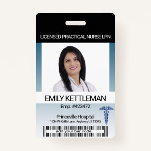 Medical Field Photo Badge - Editable ID Badge