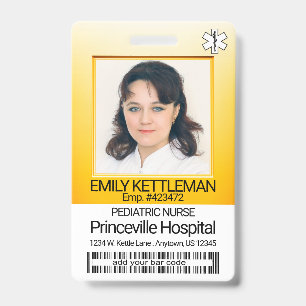 Medical Field Photo - Nurse - Yellow ID Badge