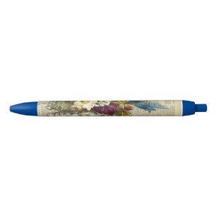 medical floral brain anatomy poster black ink pen