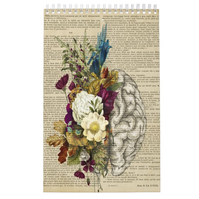 medical floral brain anatomy poster calendar (Cover)