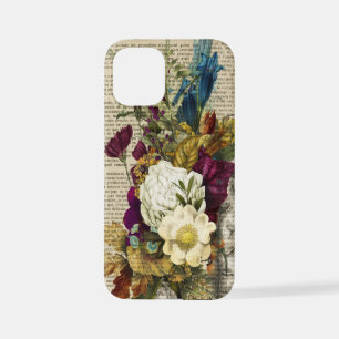 medical floral brain anatomy poster iPhone 12 mini case