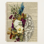 medical floral brain anatomy poster planner<br><div class="desc">flowers,  flower,  roses,  rose,  page,  book,  dictionary,  directory,  brain,  white,  human,  vintage,  anatomy,  health,  medical,  science,  biology,  engraving,  black,  old,  graphic,  etching,  antique,  line,  body,  engraved,  head,  education,  mind,  side,  intelligence,  nervous,  monochrome,  person,  symbol,  3d,  style,  light,  brown,  retro,  sketch,  colour,  doctor,  nurse,  clinic</div>