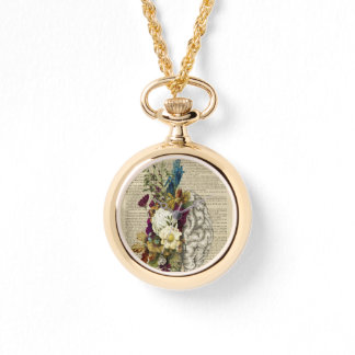 medical floral brain anatomy poster watch