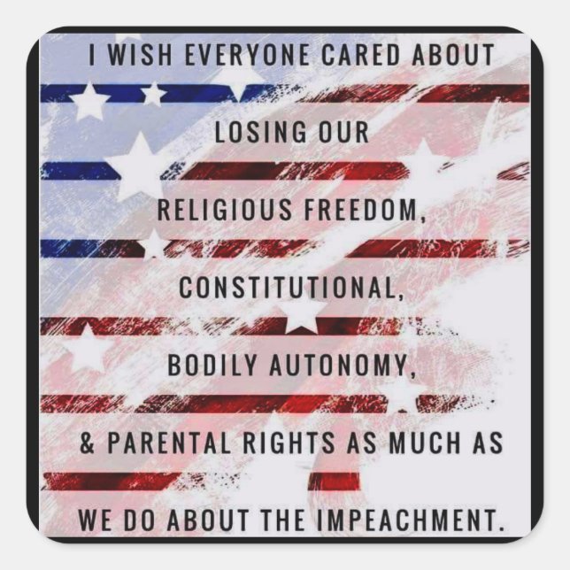 Medical freedom square sticker (Front)