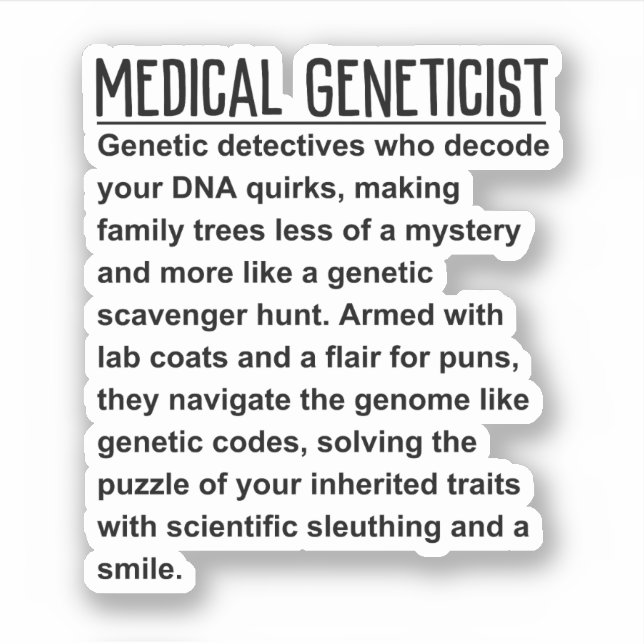 Medical Geneticist (Front)