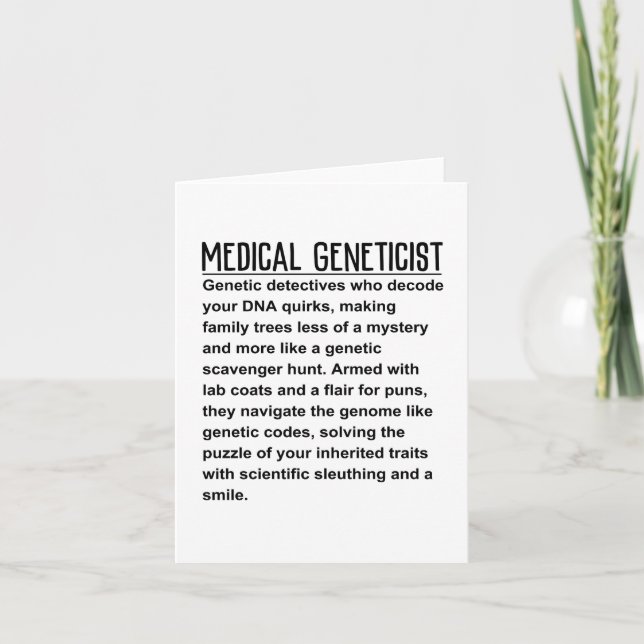 Medical Geneticist Card (Front)