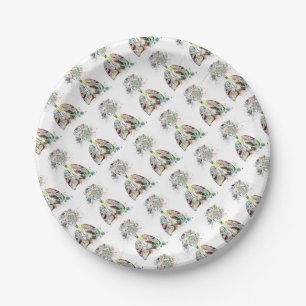 Medical Gifts Heart and Lungs Motif Paper Plate