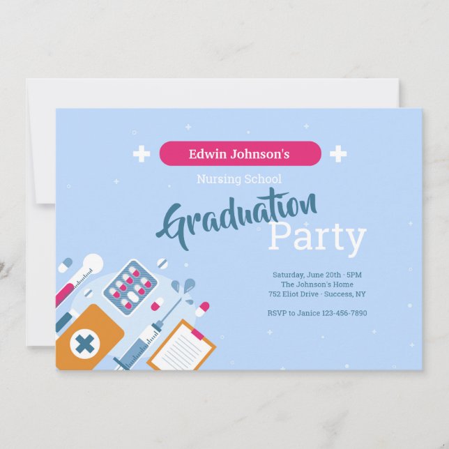 Medical Graduation Party Invitation (Front)