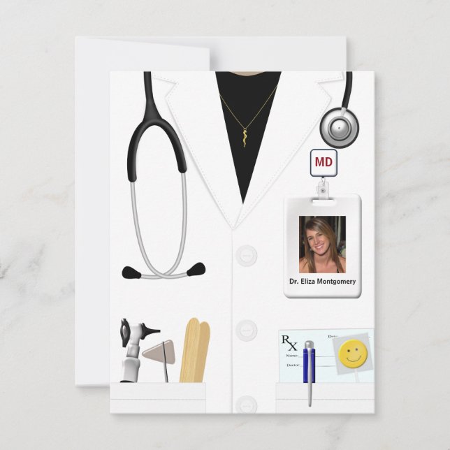 Medical Graduation Party Woman Invitation (Front)