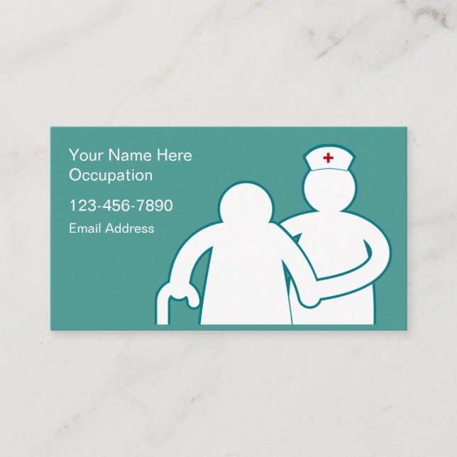 Medical Health Nurse Simple Business Cards (Front)