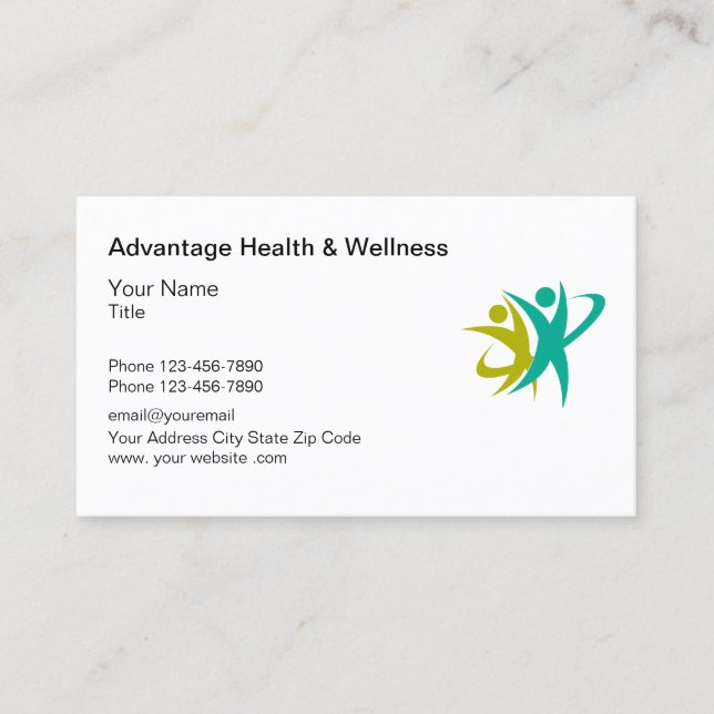 Medical Health Services Logo Business Card (Front)