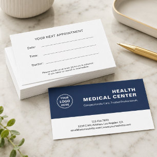 Medical Healthcare Clinic Doctor Professional Appointment Card