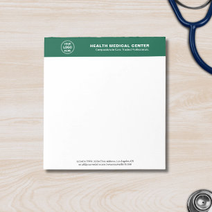 Medical Healthcare Clinic Green Professional Notepad