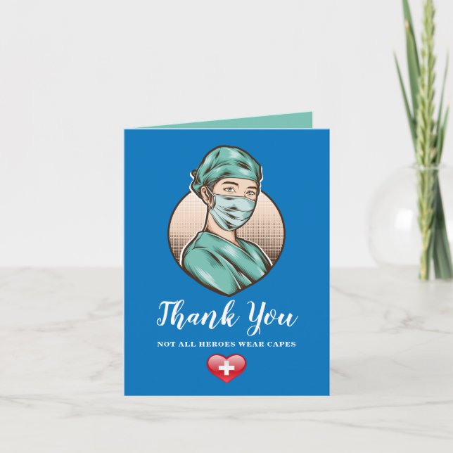 Medical Healthcare Nurse Thank You Card (Front)
