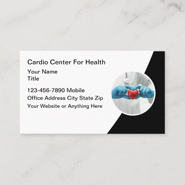 Medical Heart Clinic Cardiologist Business Card (Front)