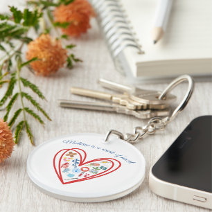 Medical Heart & Healthcare Icons Custom Template Key Ring