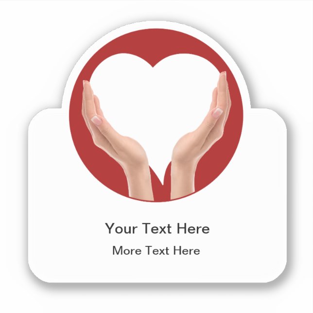 Medical Heart Home Health Sticker Labels (Front)