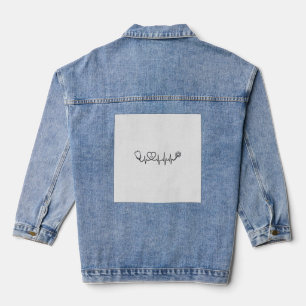 Medical Heartbeat Stethoscope Vector Shirt Design_ Denim Jacket