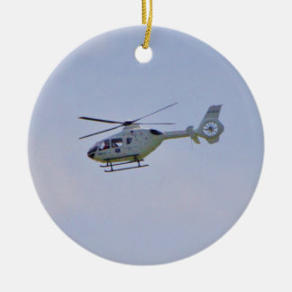 Medical Helicopter Ceramic Tree Decoration
