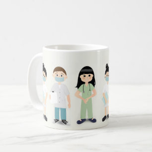 Medical Heros Mug with Nurses and Doctors