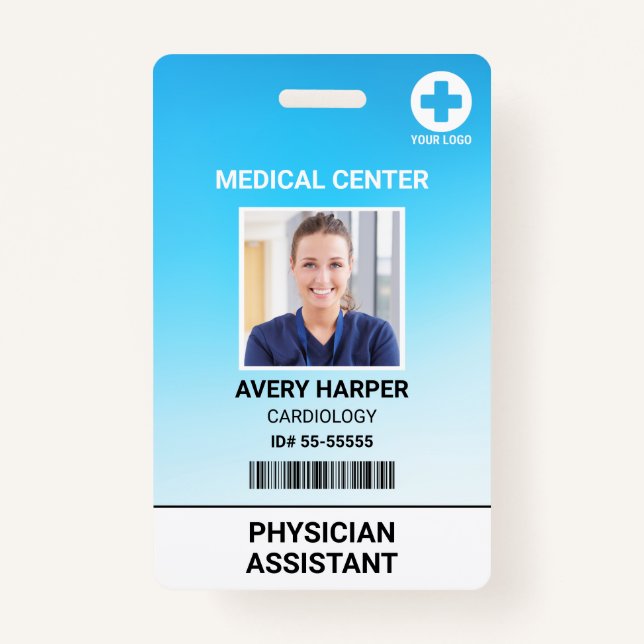 Medical Hospital Employee Doctor Nurse Security ID ID Badge (Front)