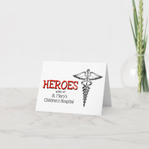 Medical Hosptial Nursing Health Care Doctor Nurse Thank You Card