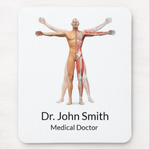 Medical Human Body Skeleton Muscles - Mousepad