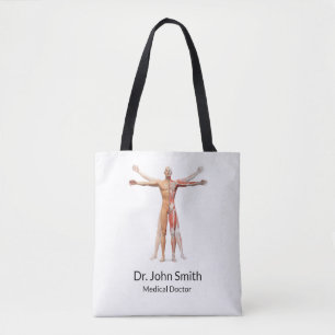 Medical Human Body Skeleton Muscles - Tote Bag