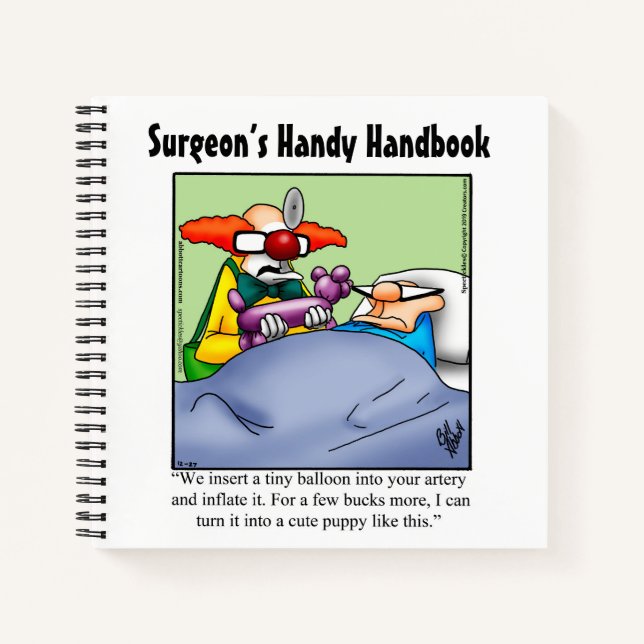 Medical Humour Spiral Notebook Gift  (Front)