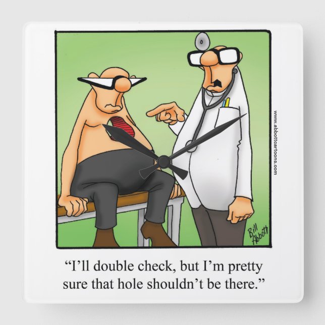Medical Humour Wall Clock Gift (Front)