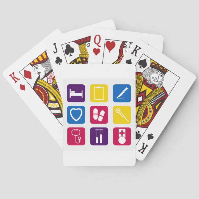 Medical Icons Playing Cards (Back)