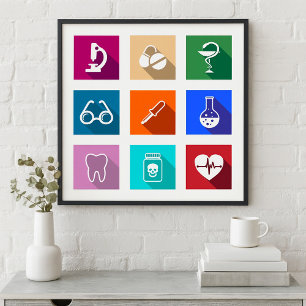 Medical Icons Poster