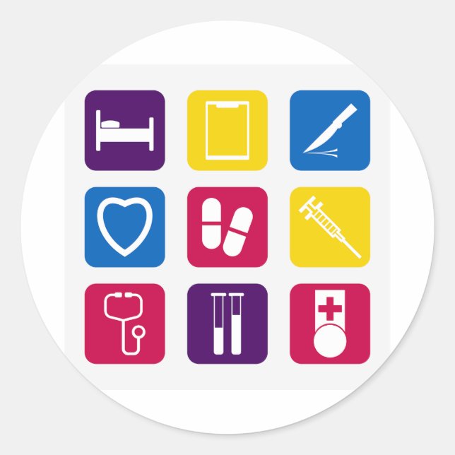 Medical Icons Stickers (Front)