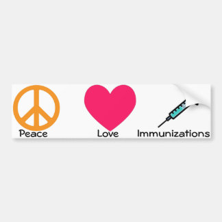 Medical/immunisation bumper sticker
