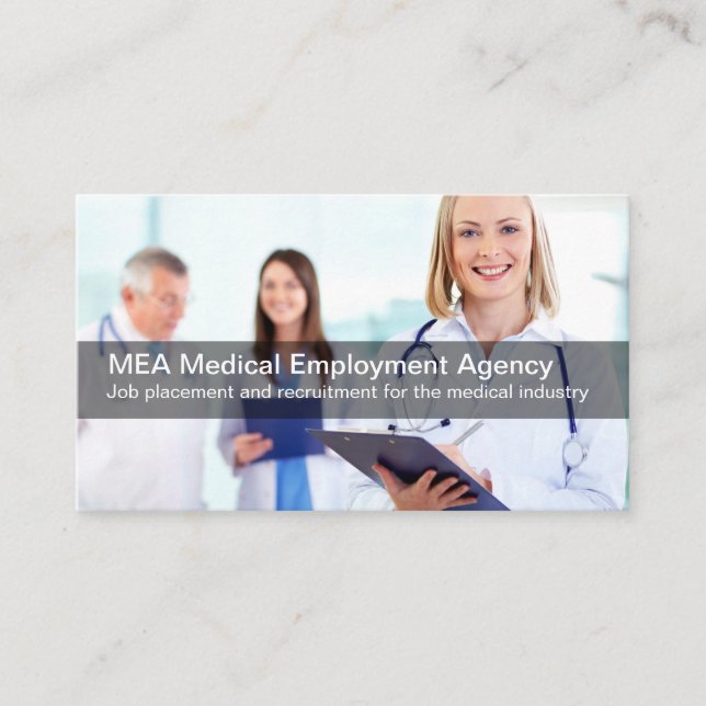 Medical Industry Employment Agency Business Card (Front)