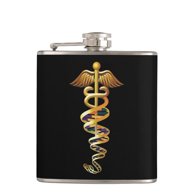 Medical Insignia Hip Flask (Front)
