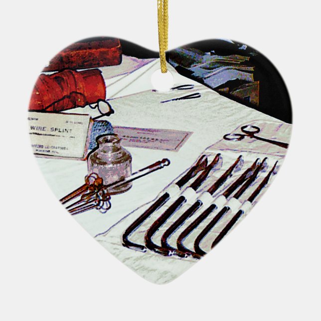 Medical Instruments Ceramic Tree Decoration (Front)