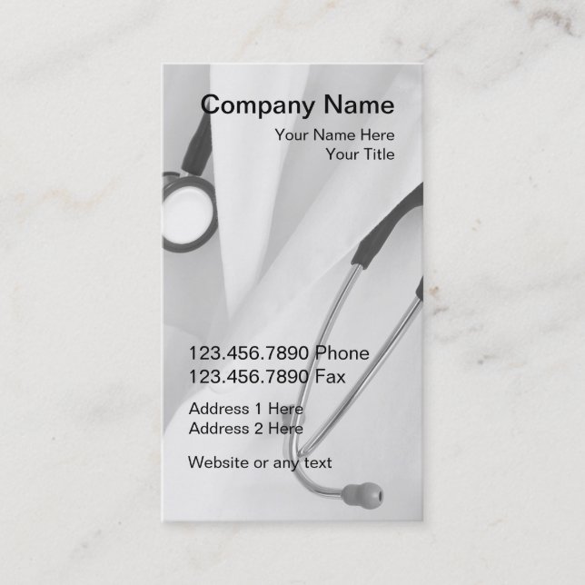 Medical Insurance Theme Business Card (Front)
