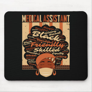 Medical Istant Costume Afro Woman Proud Black Hist Mouse Mat