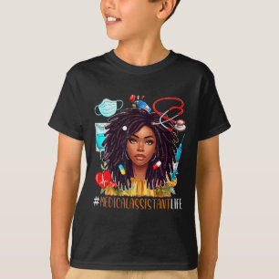 Medical Istant Costume Afro Woman Proud Juneteenth T-Shirt