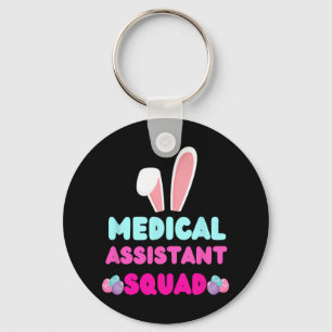 Medical Istant Squad Bunny Ear Easter Costume Eggs Key Ring