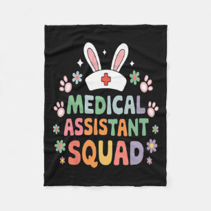 Medical Istant Squad Easter Bunny Costume Eggs  Fleece Blanket
