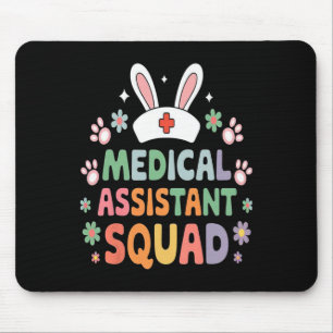 Medical Istant Squad Easter Bunny Costume Eggs Mouse Mat