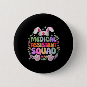 Medical Istant Squad Funny Cute Easter Day Bunny E 6 Cm Round Badge