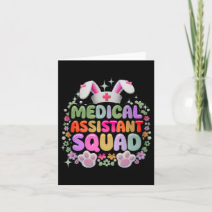 Medical Istant Squad Funny Cute Easter Day Bunny E Card