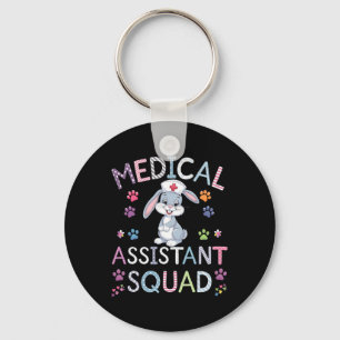 Medical Istant Squad Nurse Bunny Easter Day Women' Key Ring